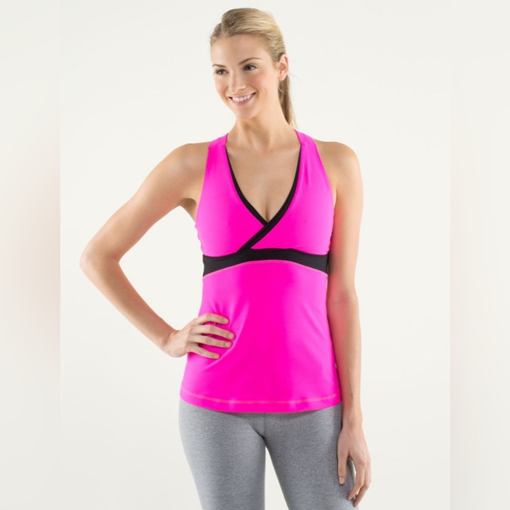 Lululemon Deep V Athletic Tank
Raspberry Glo Light / Black size 6